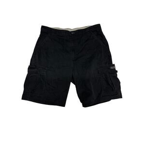Wrangler Hero Cargo Shorts Mens 34 Black Utility Work Casual Cotton
